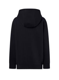 Schwarzes Kinder Kapuzen-Sweatshirt aus Bio-Baumwolle mit Kängurutasche